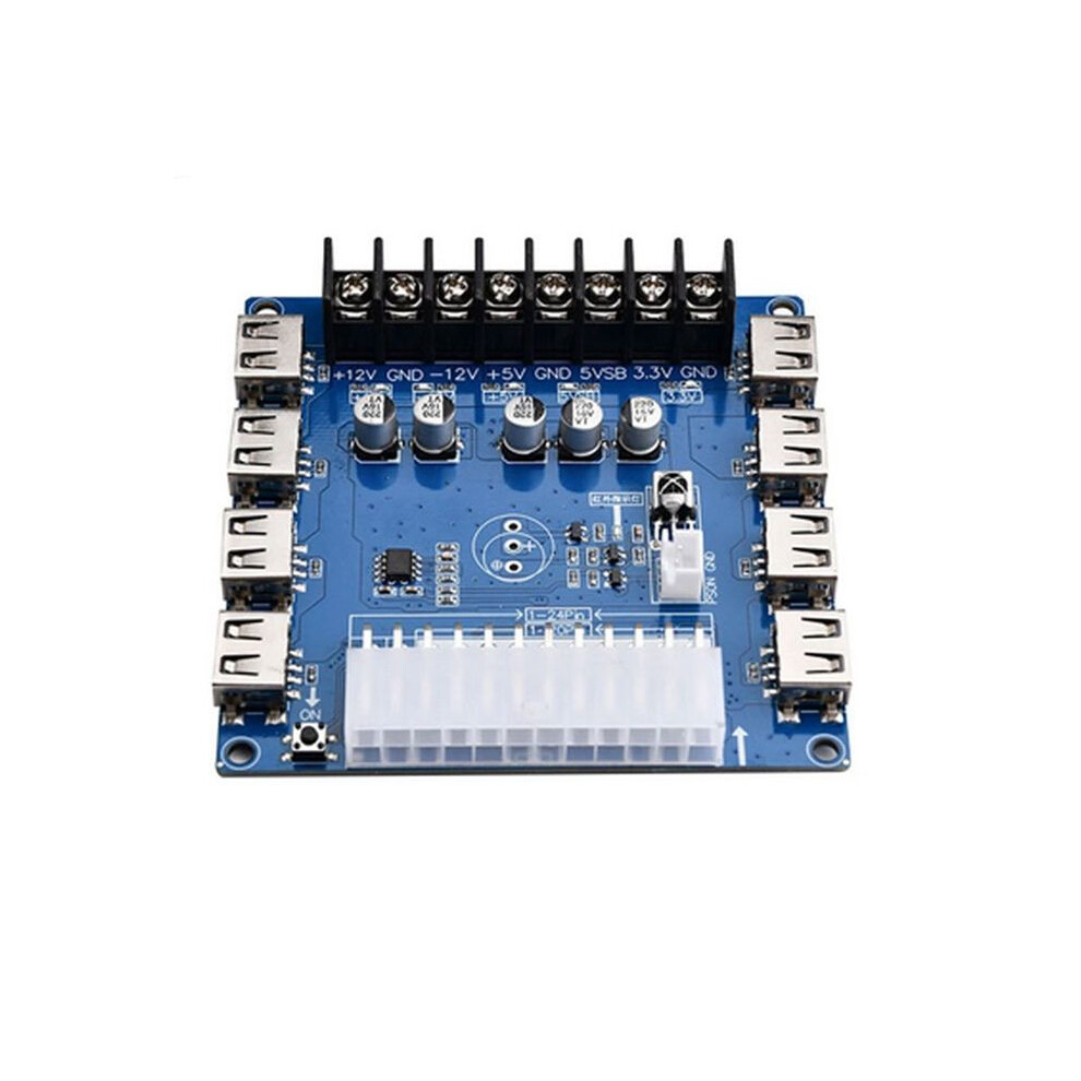 20 Pin/24 Pin Atx Power Supply Breakout Board 5V/2A Usb Charging Desktop Chassis Power Supply Adapter Board,A 4711380541736