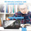Väckarklocka med Timer: Digital Skrivbordsklocka Batteridriven Countdown för Study Office-Väckarklockor för Sovrum Svart 2