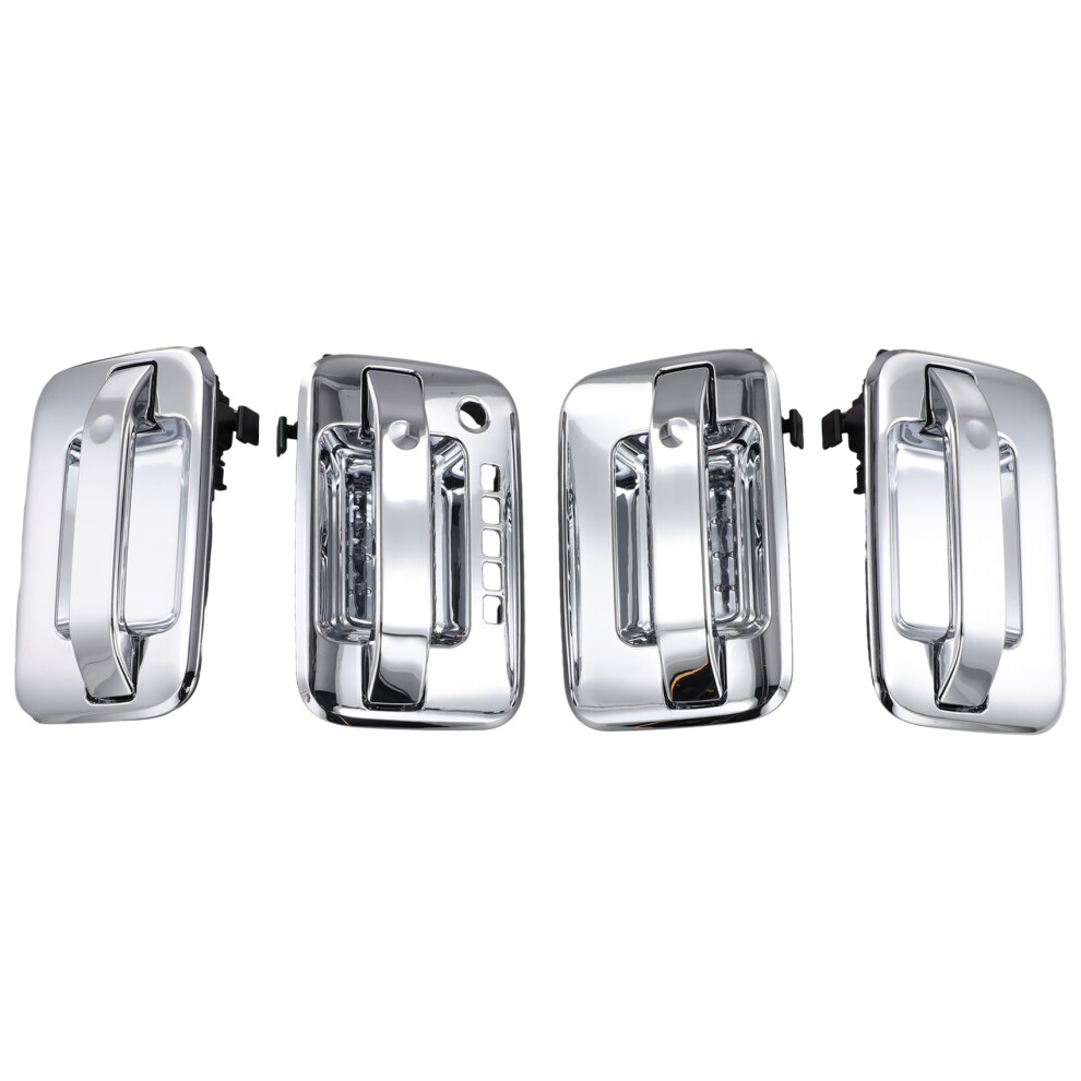 4Pcs Car Front Rear Exterior Door Handle For F-150 2004-2014 Mark L 9L3z-1522405-Ba 9L3z-1626604-Aa A Light 6032544034344