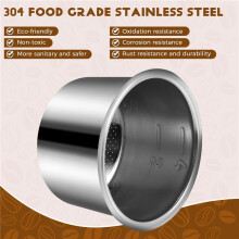 Pressure Cup Filter Coffee Machine Espresso Accessories Detachable Powder Cup Stainless Steel Powder Bowl Basket C