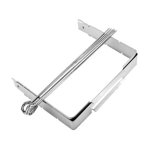 2Ensembles Barbecue Pliable En Acier Inoxydable Argenté Odeur