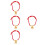 4Pièces Colliers Chat Nylon Multi Couleur Avec Longévité 4