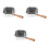 3Pièces Friteuse Profonde Acier Panier Multifonction Argent 5