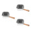 3Pièces Friteuse Profonde Acier Panier Multifonction Argent 9