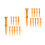 20Pièces Tees Golf En Orange Avec Design Roue Pour 10