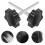 3Ensembles Accessoires Pour Déambulateur Boutons En Métal Noir Robuste 11