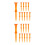 20Pièces Tees Golf En Orange Avec Design Roue Pour 8