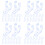 80Pièces Clips Transparente Pour Rubans LED Pièce Durable Fixation Facile 8