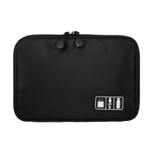 2Pièces Organisateur Multi-Accessoires Numériques Noir Nylon Durable