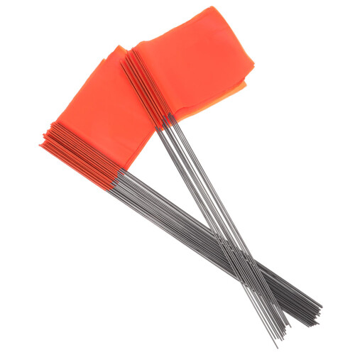 144Pièces Drapeaux Orange PVC, Pour Jardin Bâtiment 2