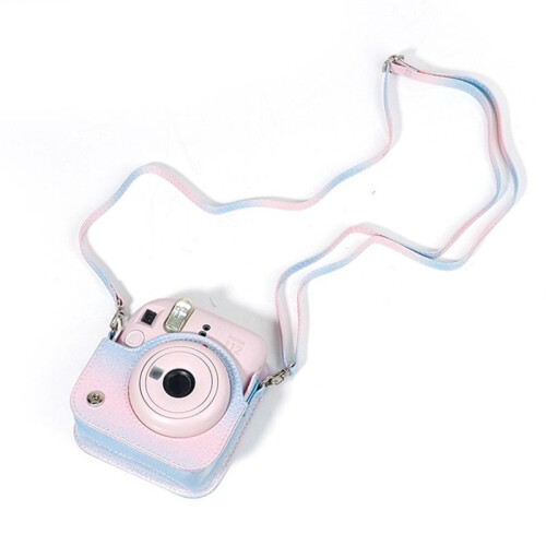 Camera Case with Adjustable Shoulder Strap PU Leather Soft Protective Case Trave Bag for  Instax  12,D 1