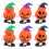 24Pièces Miniatures Orange À Remonter Jouets Halloween ABS 3