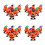 24Pièces Miniatures Orange À Remonter Jouets Halloween ABS 9