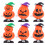 24Pièces Miniatures Orange À Remonter Jouets Halloween ABS 2