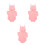 3Pièces Combinaisons Bébé Rose Coton À Longues Oreilles 9