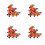 24Pièces Miniatures Orange À Remonter Jouets Halloween ABS 6