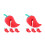 8Pièces Accessoire Cuisine Silicone Rouge Élévateur Couvercle Pot 8