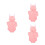 3Pièces Combinaisons Bébé Rose Coton À Longues Oreilles 7