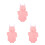 3Pièces Combinaisons Bébé Rose Coton À Longues Oreilles 10