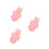 3Pièces Combinaisons Bébé Rose Coton À Longues Oreilles 6