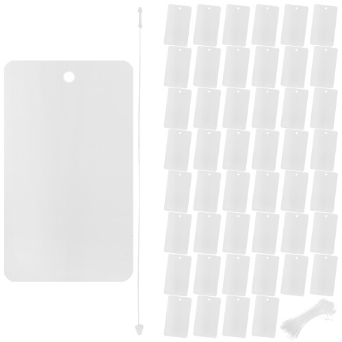500Pièces Cartes PVC Blanches Avec Lanière Robustes Pour Maison