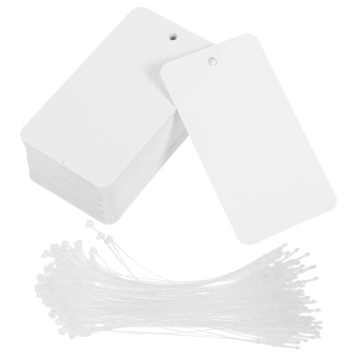 500Pièces Cartes PVC Blanches Avec Lanière Robustes Pour Maison 1