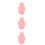 3Pièces Combinaisons Bébé Rose Coton À Longues Oreilles 4