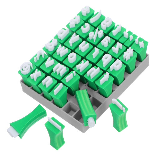 5Ensembles Tampons Lettres Alphabet Vert Pour Apprentissage 1