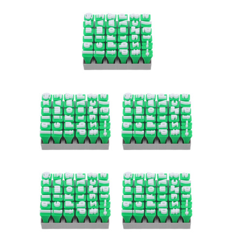 5Ensembles Tampons Lettres Alphabet Vert Pour Apprentissage 2
