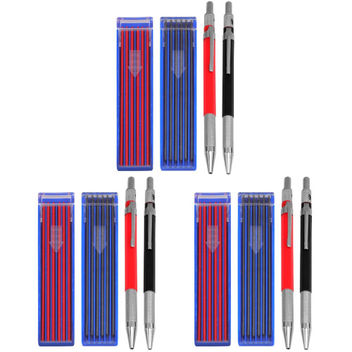 3Ensembles Crayons Charpentier Automatiques Graphite Métal Usage Pro 2