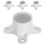 12Pièces Embouts Flasques PVC Pour Fixations Tubes 2