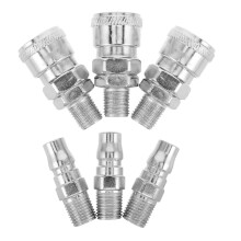 15Pièces Raccords Pneumatiques Rapides En Acier Gris, Usage Extérieur