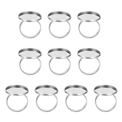 30Pièces Bases De En Acier Inoxydable Ajustables Pour DIY Argent 1