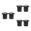 6Pièces Ceinture Infirmière Noir Nylon Résistante Multi 9