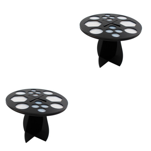 2Pièces Support Séchage Pinceaux Noir Portable 2