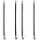 4Pièces Tuyau Extension Auto Flexible En Zinc 2