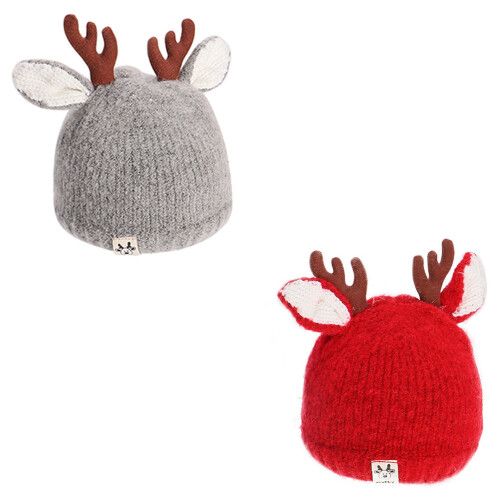 6Pièces Bonnet Laine Hiver Tricoté Faon