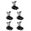 5Pièces Fixateur De En Aluminium Noir Stable Résistant 7