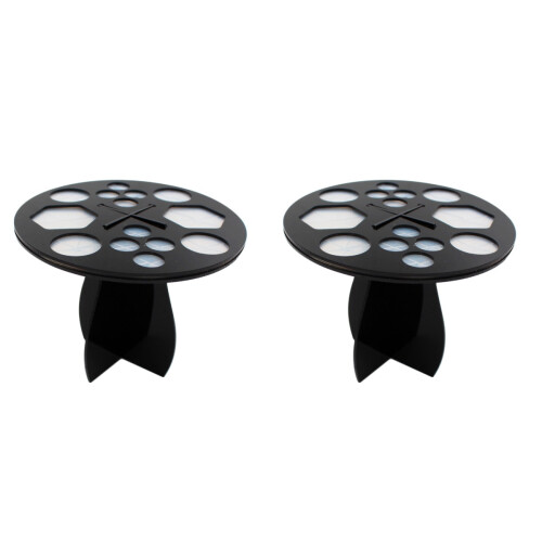 2Pièces Support Séchage Pinceaux Noir Portable 1