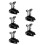 5Pièces Fixateur De En Aluminium Noir Stable Résistant 9