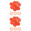 200Pièces Couvercles De Détecteur Orange 8