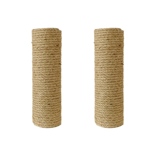 2Pièces Arbres À Chat En Bois Avec Sisal 2