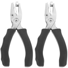 2Pièces Perforateur Papier Pratique En Fer Noir Portable Solide