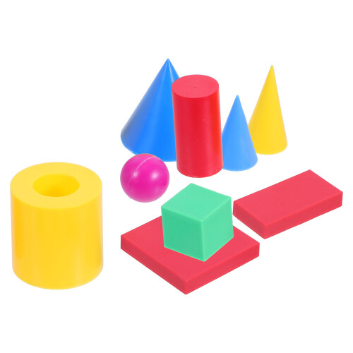 2Ensembles Kit Solides Géométriques Plastique Maison École 2