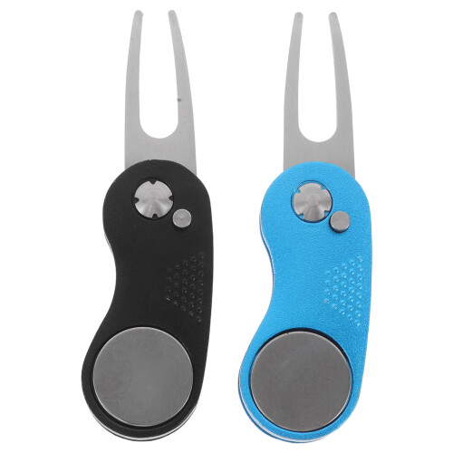 6Pièces Fourchette De Divot Golf Aluminium Pliable 1