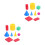 2Ensembles Kit Solides Géométriques Plastique Maison École 9