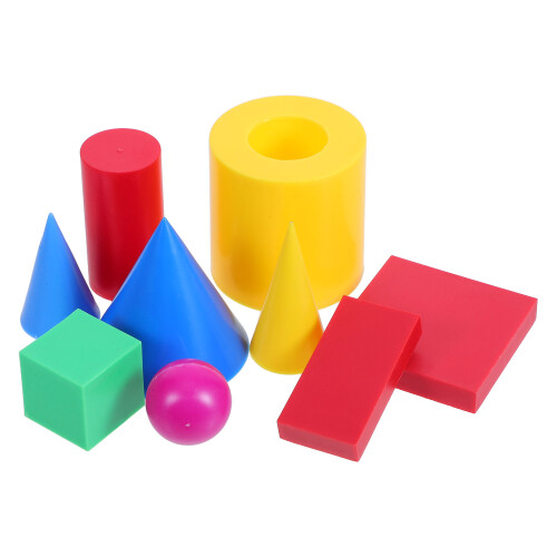 2Ensembles Kit Solides Géométriques Plastique Maison École 1