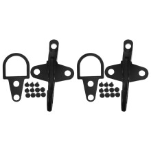 8Ensembles Boucles De Zinc Solides Pour Vestes Sacs Noir Polyvalent