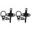8Ensembles Boucles De Zinc Solides Pour Vestes Sacs Noir Polyvalent 1