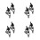 8Ensembles Boucles De Zinc Solides Pour Vestes Sacs Noir Polyvalent 5
